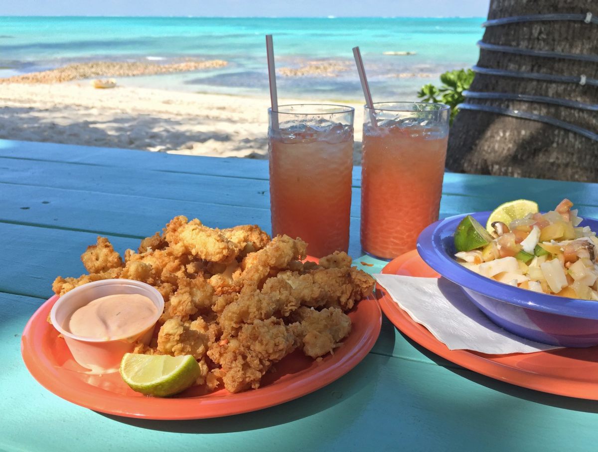 Cracked conch and conch salad.